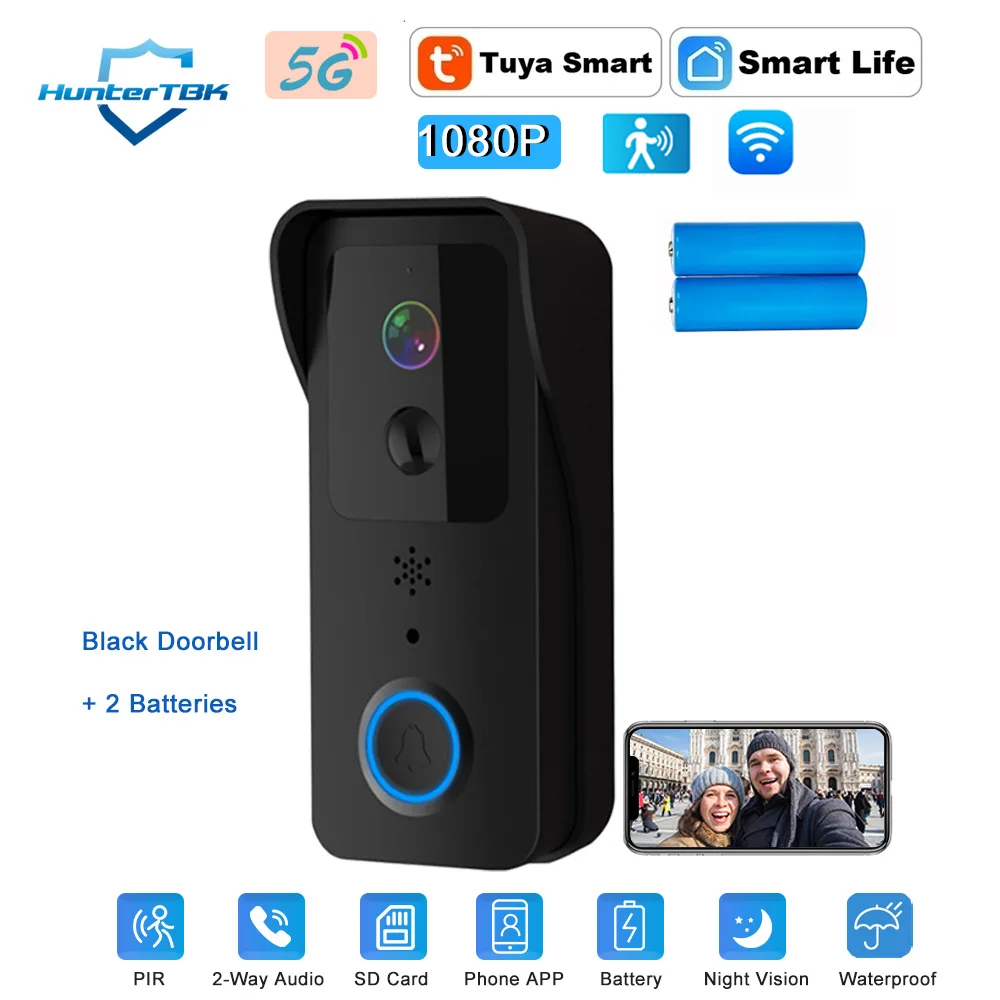 5G 2.4G WiFi Video Doorbell 1080P Tuya Smart Outdoor Wireless Intercom Waterproof Wireless Camera Ringing Bell - Image 9