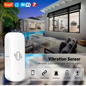 Tuya Smart Life Vibration Sensor ZigBee WiFi Tuya Sensor Monitor App Control Security Protection Zigbee Sensor Motion ShockAlarm