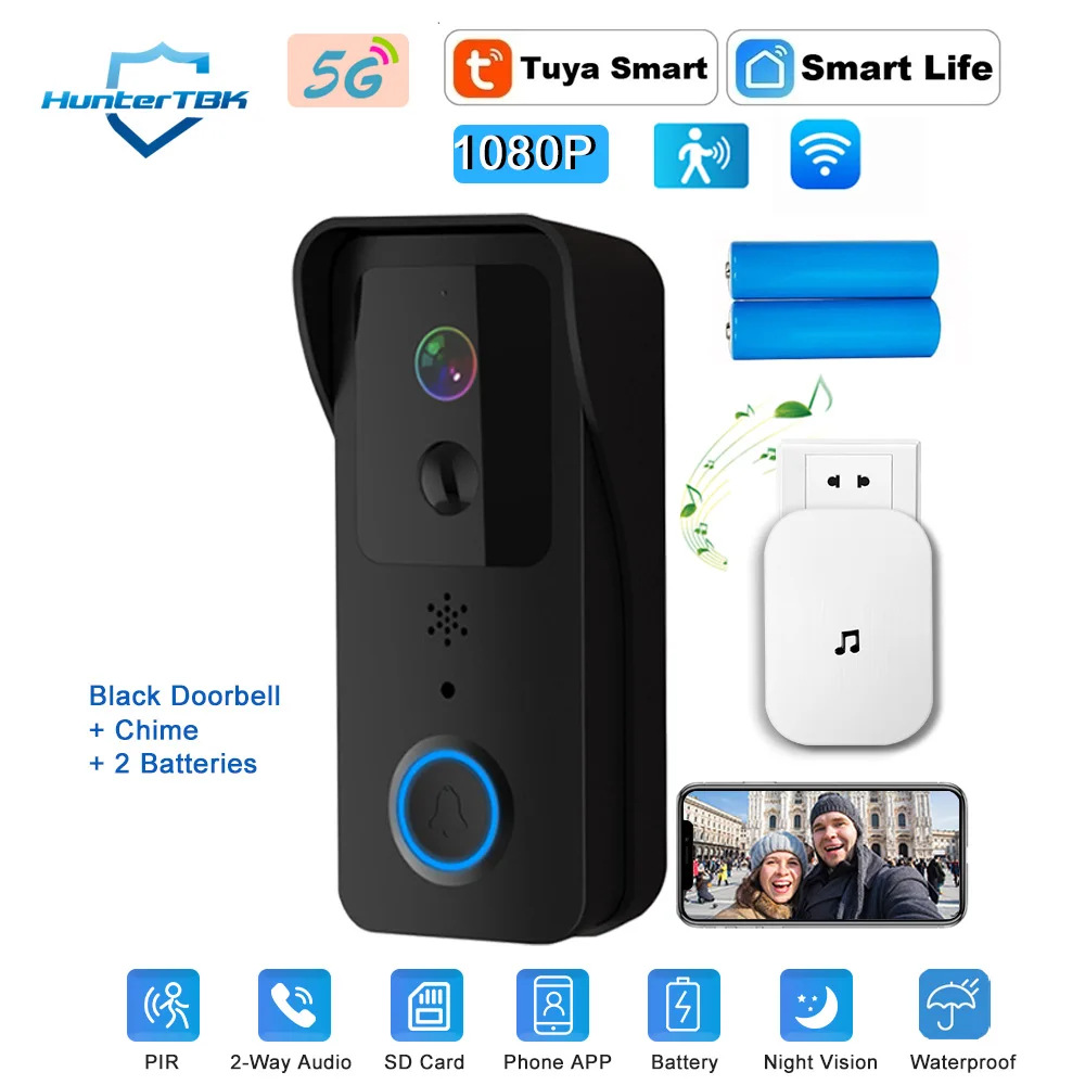 5G 2.4G WiFi Video Doorbell 1080P Tuya Smart Outdoor Wireless Intercom Waterproof Wireless Camera Ringing Bell - Image 8