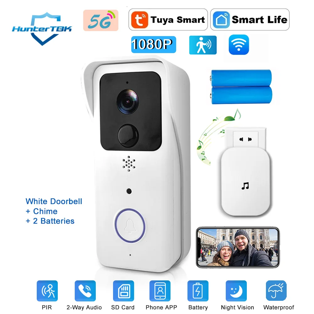 5G 2.4G WiFi Video Doorbell 1080P Tuya Smart Outdoor Wireless Intercom Waterproof Wireless Camera Ringing Bell - Image 11