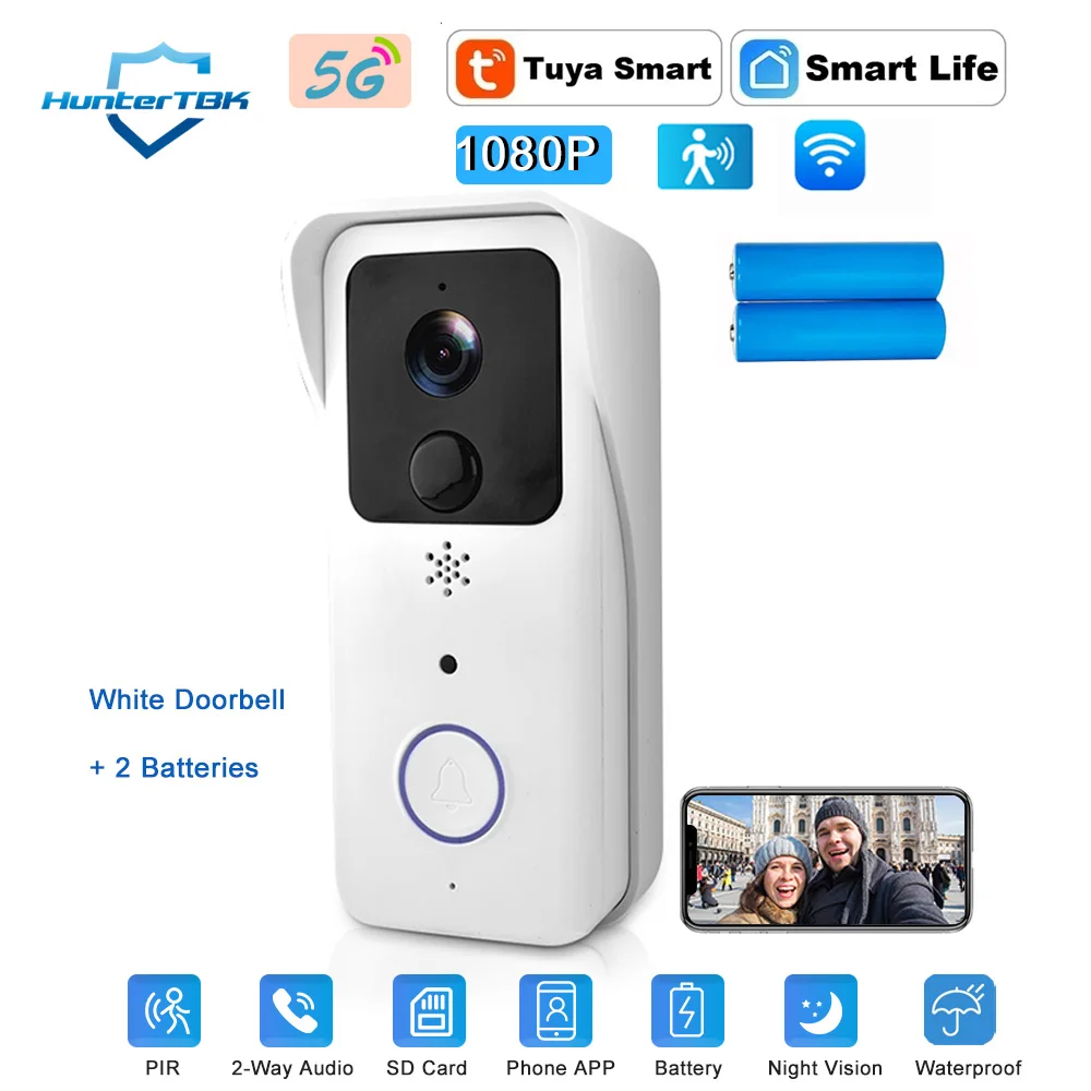 5G 2.4G WiFi Video Doorbell 1080P Tuya Smart Outdoor Wireless Intercom Waterproof Wireless Camera Ringing Bell - Image 12