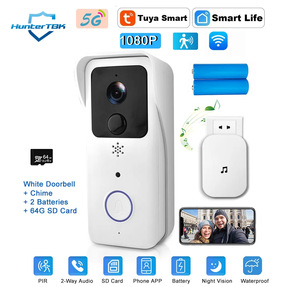 5G 2.4G WiFi Video Doorbell 1080P Tuya Smart Outdoor Wireless Intercom Waterproof Wireless Camera Ringing Bell - Image 10